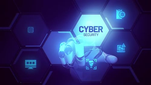 Cyber Security touch screen animation