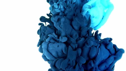 Colorful Ink Dropping and Swirling in Water