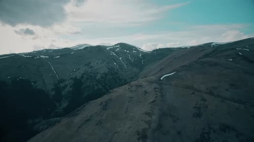 mountain landscape with snow