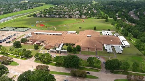 Aerial Video of Rodger and Ellen Beck Junior High School In Katy, Texas