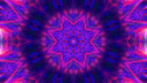 Abstract Neon Kaleidoscope Dynamic Background Loop
