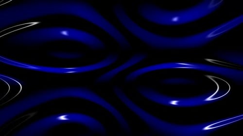 Abstract Blue Liquid Waves Motion Background Loop