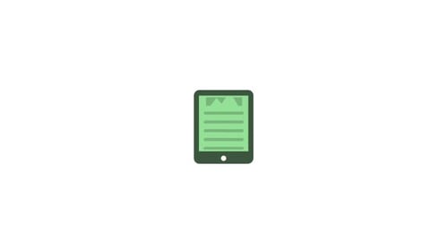 Tablet symbol icon animation video