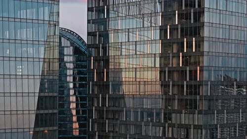 Aerial View of Skyscrapers Moscow City and Business District