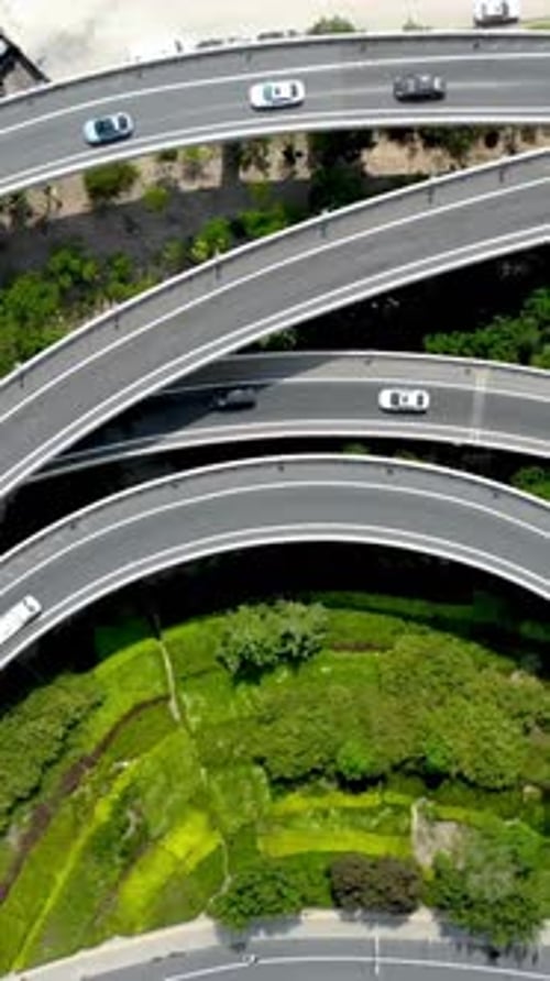 Vertical View Of Road Intersection in China