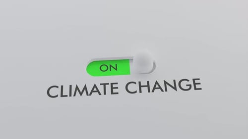 Climate Change On Off Toggle Switch Animation