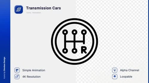 Ícone de carros de transmissão de animação