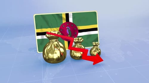 Dominica Reserves Drop Economic Data Infographics Graph