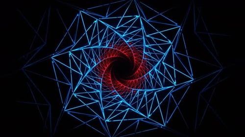 Blue And Red Glossy Movable Spiral Grid Background Vj Loop In 4K