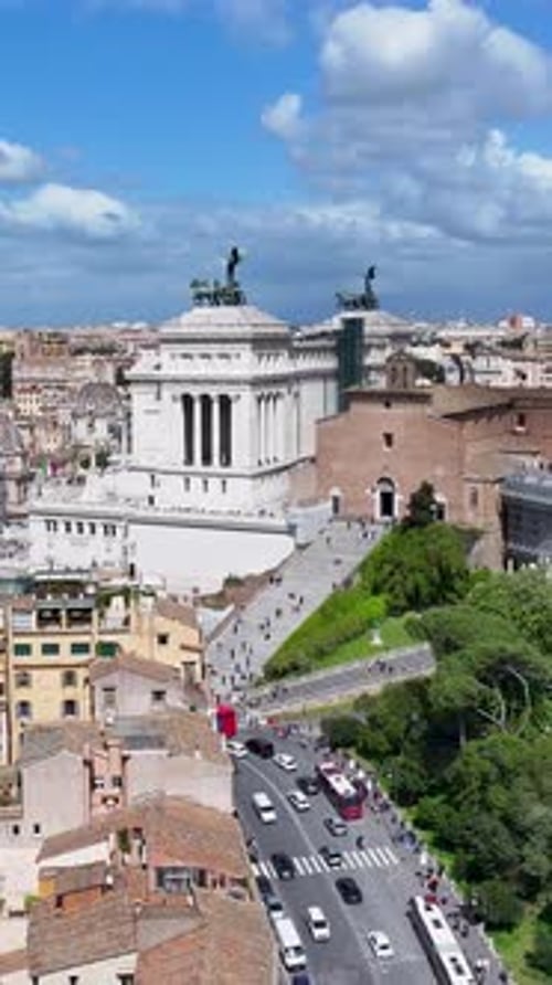 Venice square at Rome in Lazio Italy.