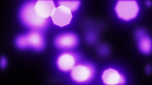 Floating Purple Bokeh Lights Abstract Loop Background