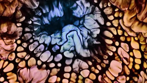 Abstract Fluidity of Blue, Brown, and White