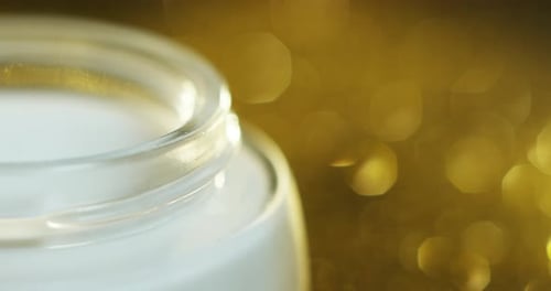 Macro Shot of Moisturizing Cream Jar Close Up