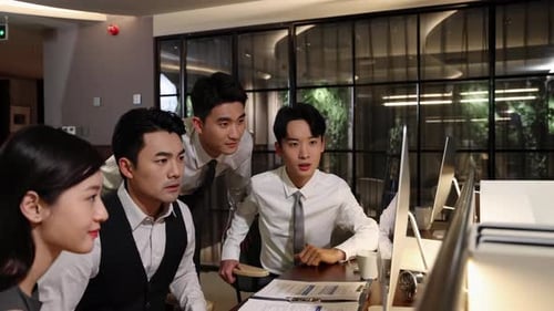 Office Teamwork: Success and Celebration in Modern Office