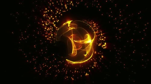 Energetic Abstract Particle Sphere Loop Background