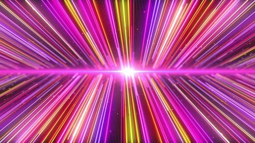 Moving Between Colorful Fluorescent Streaks with Shining Star in the Center