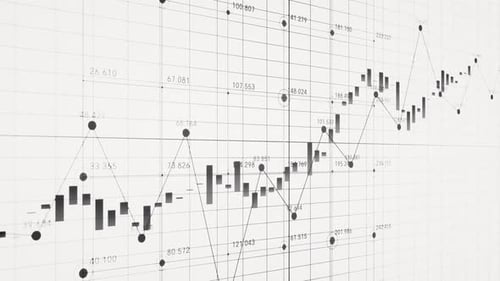 Statistical graph with business finance concept