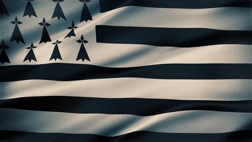Realistic Waving Flag of Brittany Animation