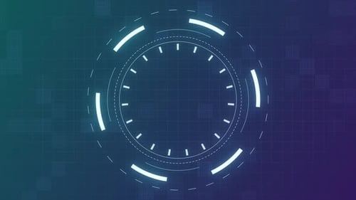 Futuristic Tech HUD Circle Interface Element Animation