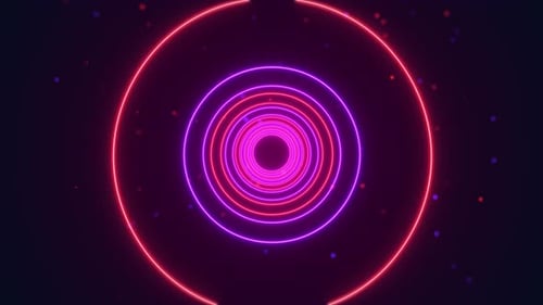 Fondo de lazo abstracto: círculo de línea de fibra roja