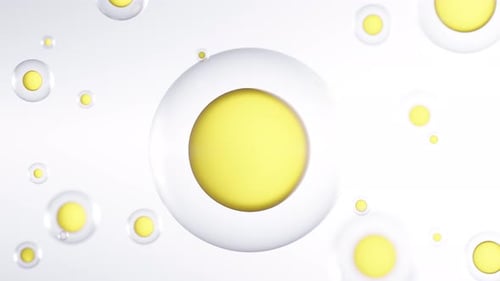 3D Gold Collagen Serum and Vitamin Hyaluronic Acid Skin Care Solutions 3d Animation