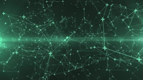 Glowing Futuristic Technology Network Plexus Background Loop