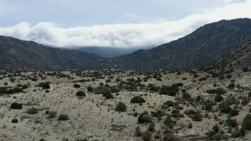 Arid Scenery in Southwest Desert Landscape of New Mexico, USA - Aerial