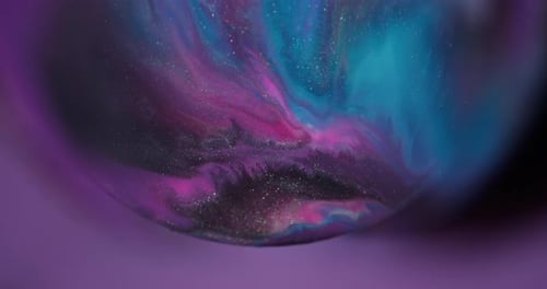 Paint Swirl Blur Acrylic Spill Dye Mix Round Lens