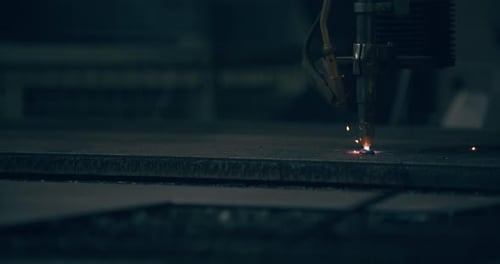 Plasma Cutting Metal CNC Steel Technology Welding Sparks Metalwork Industry