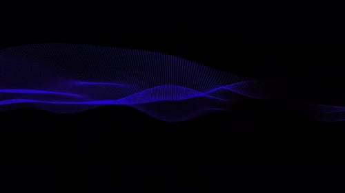 lignes d'onde abstraites de couleur bleue, particules, arrière-plan. lignes dynamiques d'ondes numériques