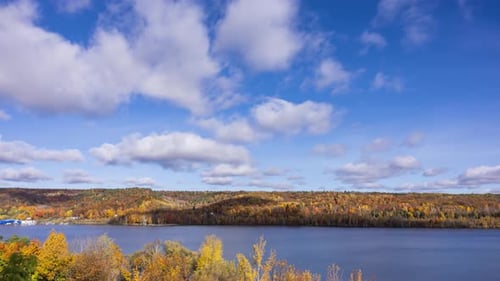 Time Lapse - Beautiful Autumn Landscape in Houghton, Upper Superior, Michigan