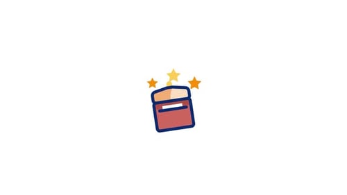 Animated Briefcase Icon with Stars for Business Success