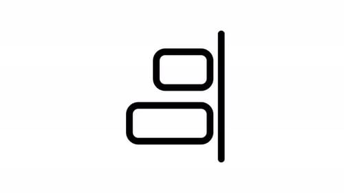 right alignment line icon animation