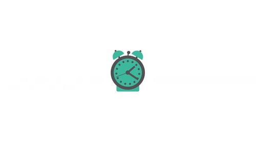 Animationsvideo mit Weckersymbol