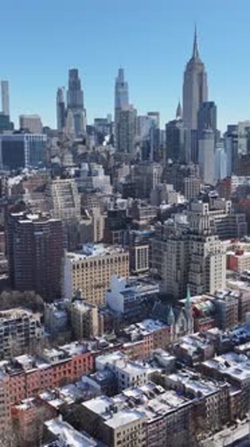 Downtown New York At Manhattan In New York United States.