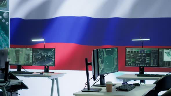 Russian Military Headquarters with High Tech Equipment to Gather ...
