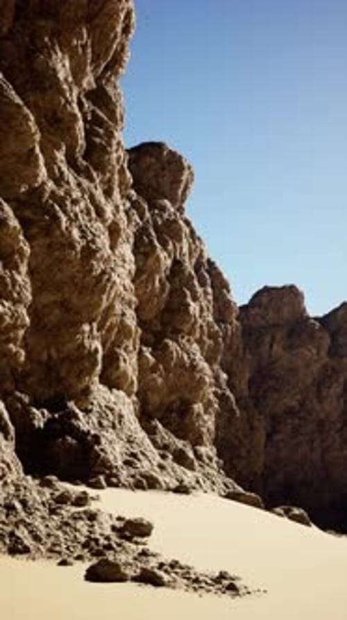 Rocky Mountain Side With Sand and Rocks