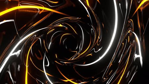 Orange And White Tunnel Of Colored Neons Background Vj Loop In 4K