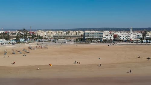Essaouira Morocco Beach Drone shot