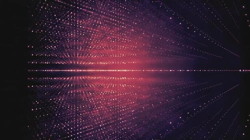 Yellow Glowing Lights Lines Circling Loop