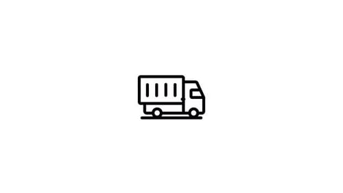 Animated Line Art Delivery Truck Icon