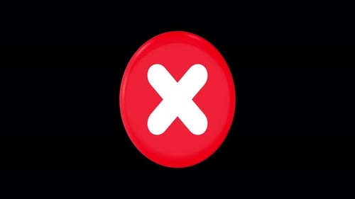 Animated Red Error Mark Icon