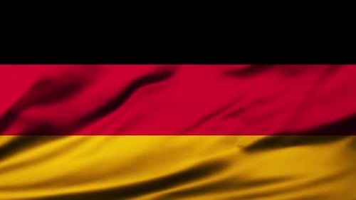 Waving German Flag Background Loop Animation