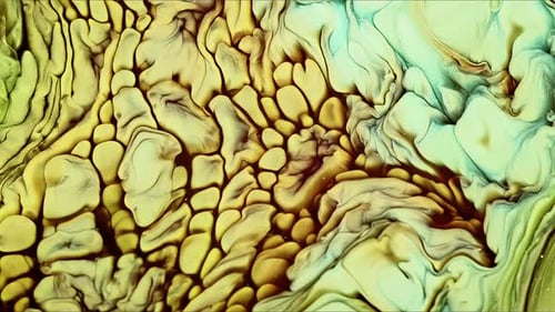 Abstract Tan, Green, and Gold Organic Cell Design