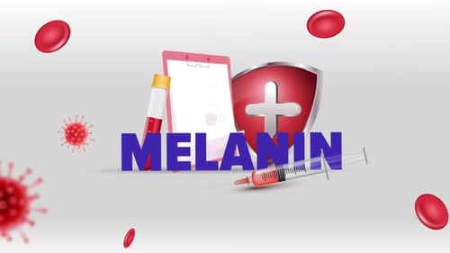 Medical Melanin Infographic Icon Background