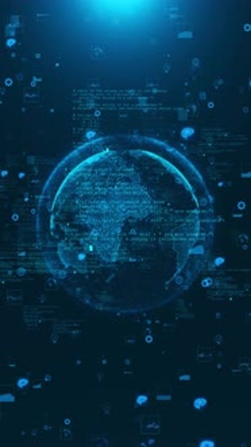 Global network business connection. Hi-tech HUD circles Technology Abstract Background, Technology C