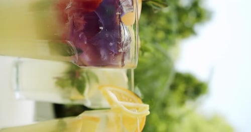 Lemonade Dispenser Pouring Refreshments