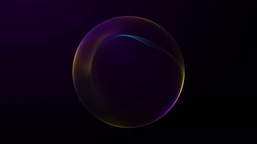 Abstract Glowing Fluid Sphere Light Animation