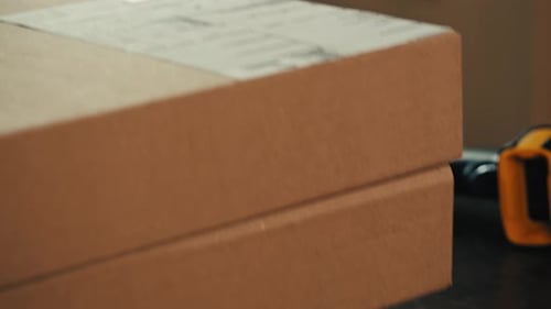 Warehouse Environment Scanning Package Barcodes Enhances Efficiency and Operations Parcel Delivery