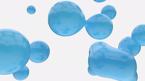Abstract Blue Fluid Metaballs Animation Background Loop